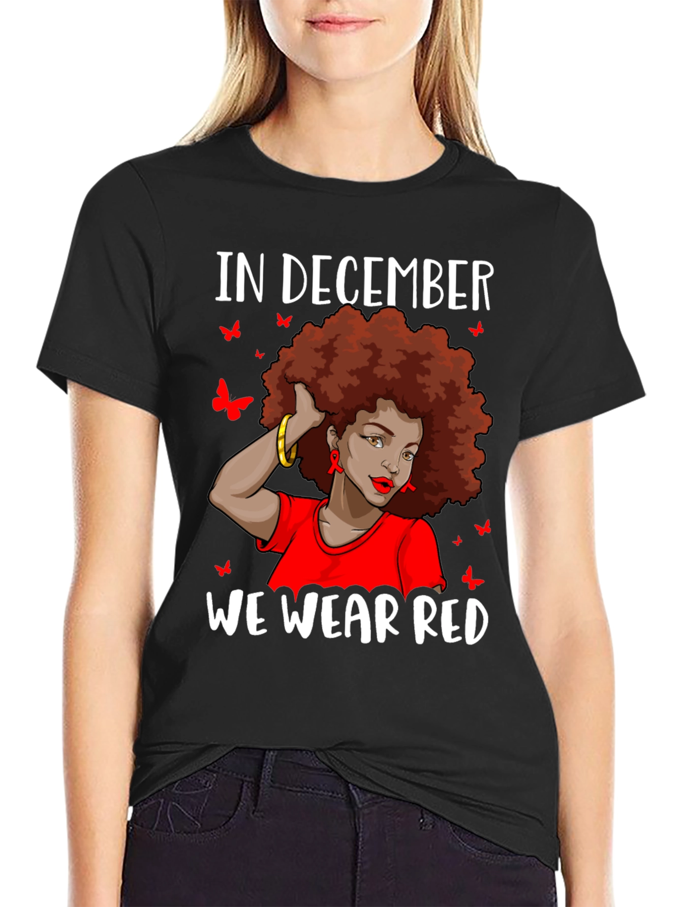 In December We Wear Red Awareness T-Shirt