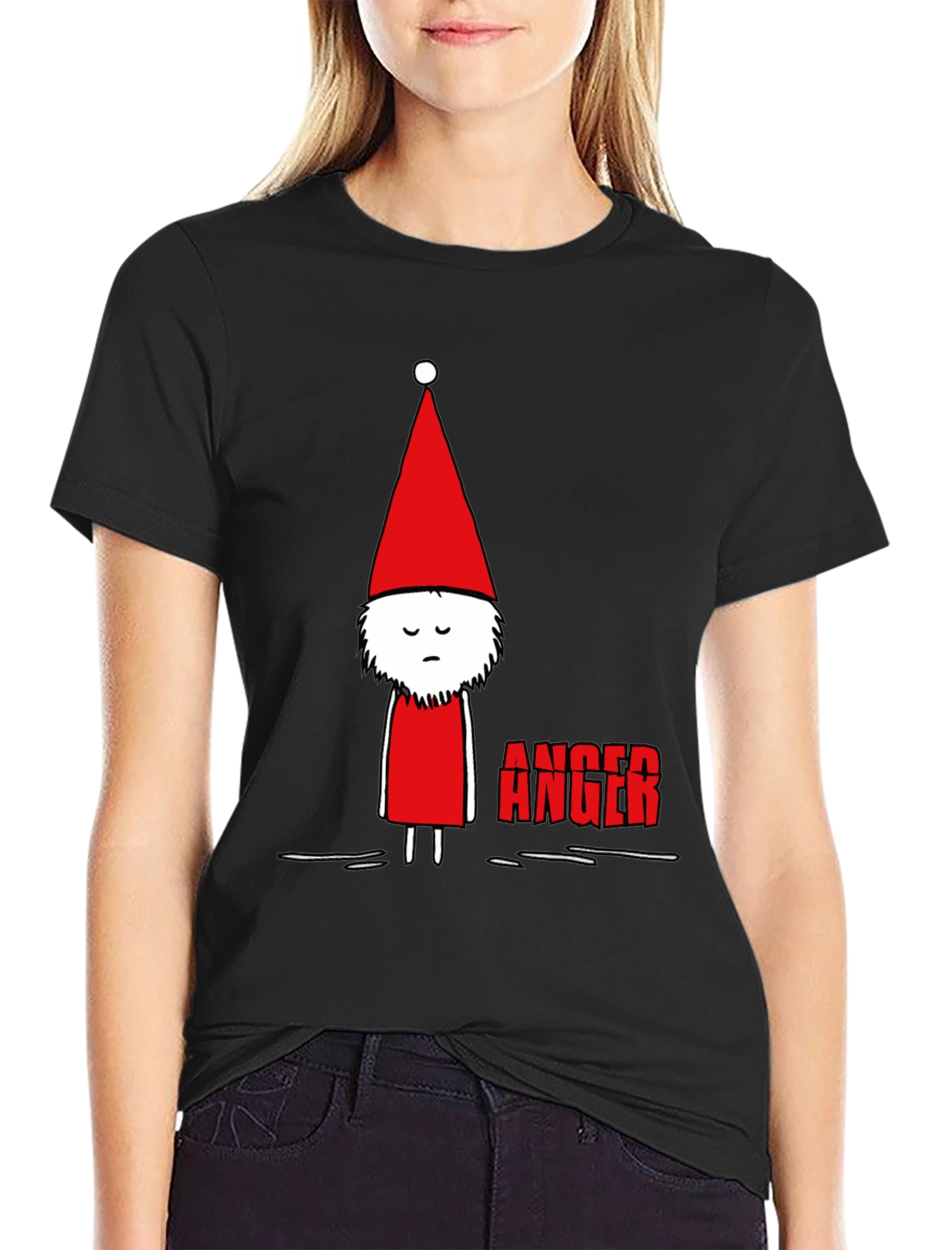 Anger Gnome Graphic Tee - Black