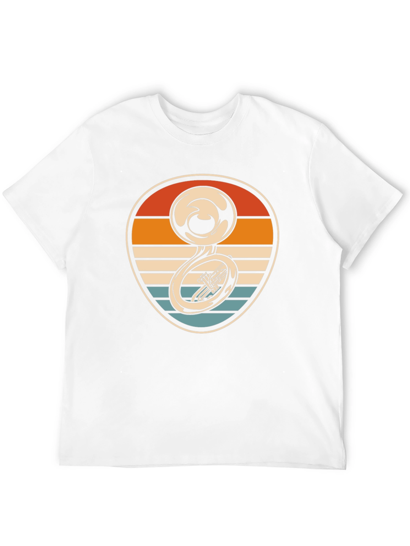 Retro Tuba Sunset Graphic Tee