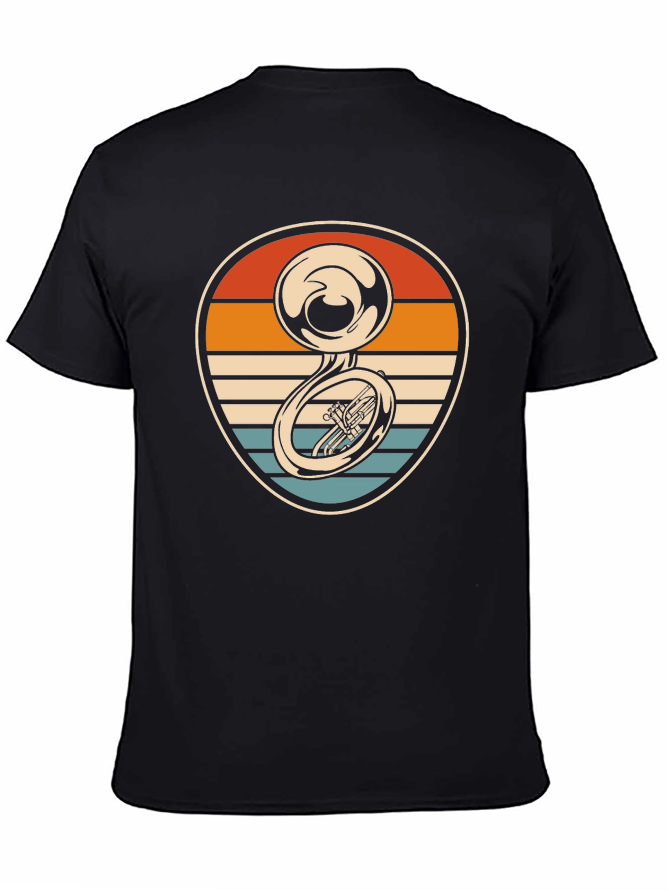 Retro Tuba Sunset Graphic Tee