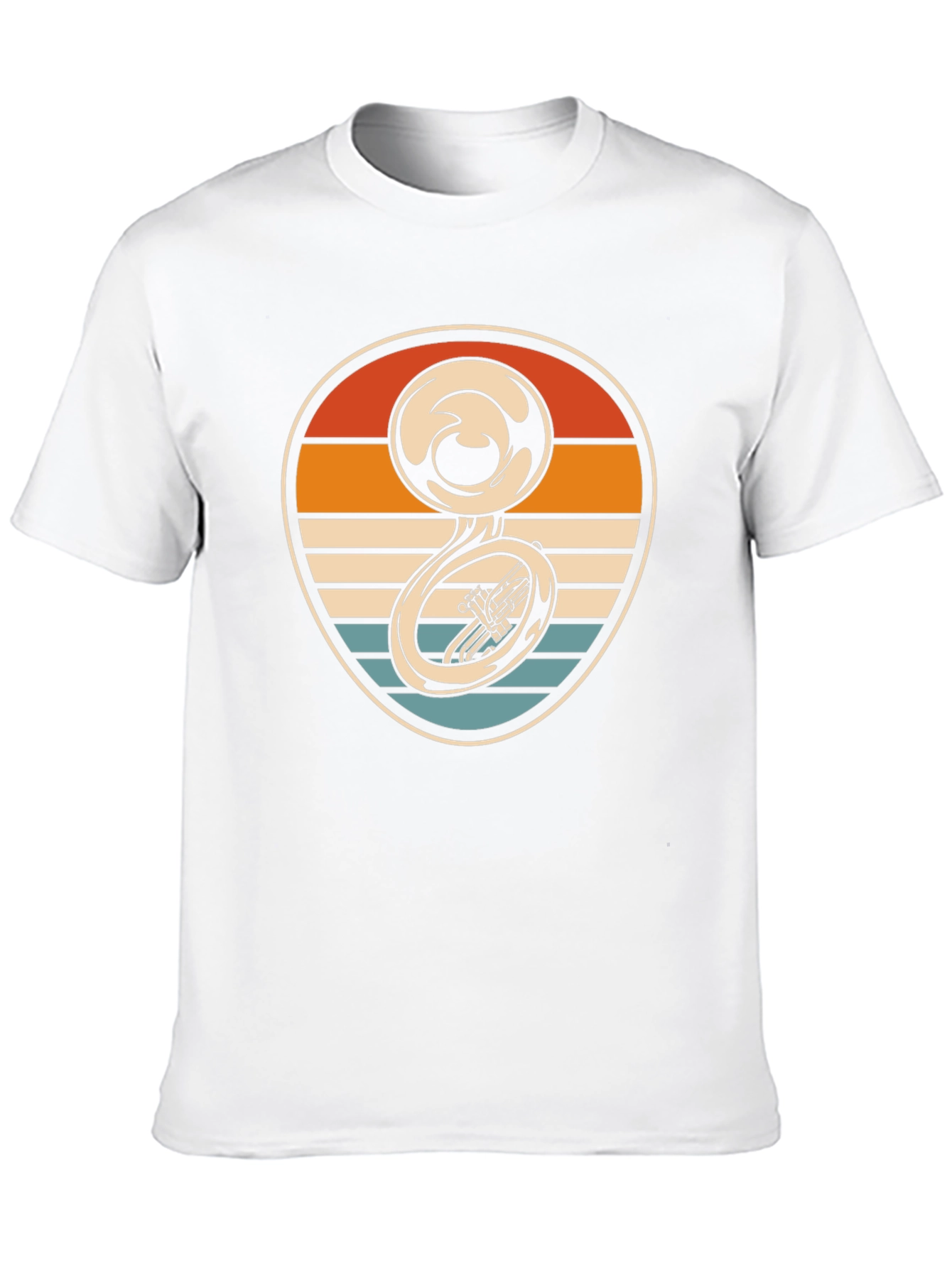 Retro Tuba Sunset Graphic Tee