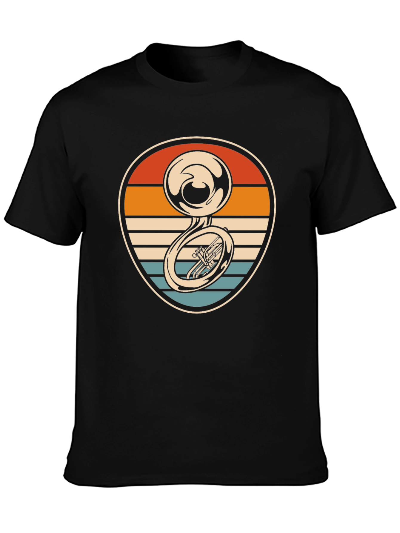 Retro Tuba Sunset Graphic Tee