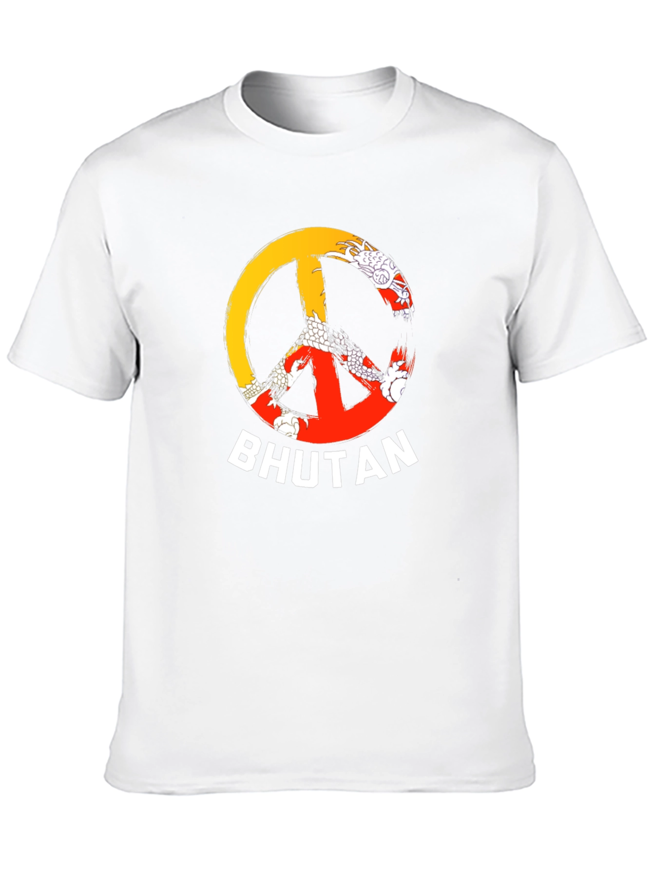 Bhutan Peace Sign T-Shirt - Mens Black Tee