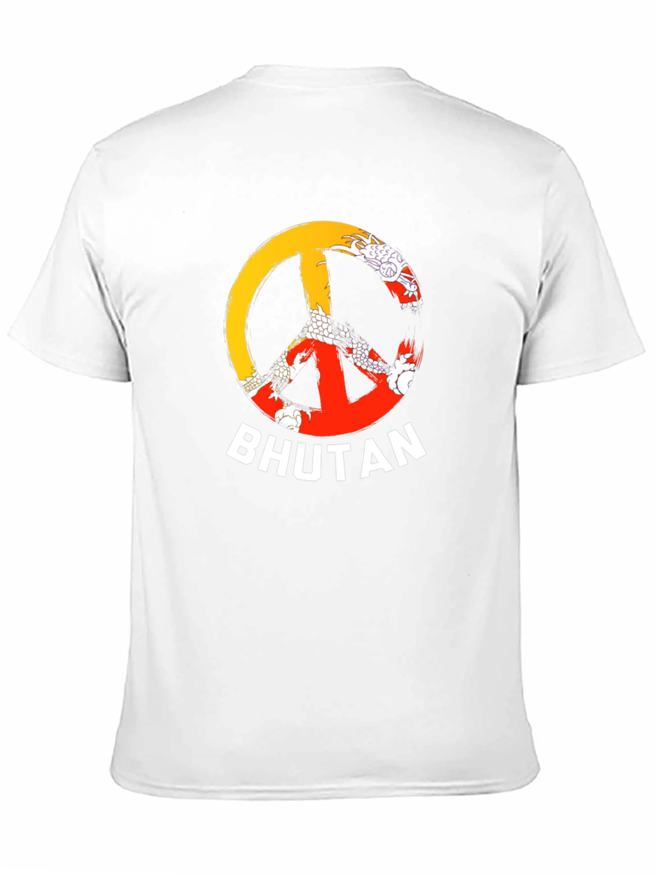 Bhutan Peace Sign T-Shirt - Mens Black Tee