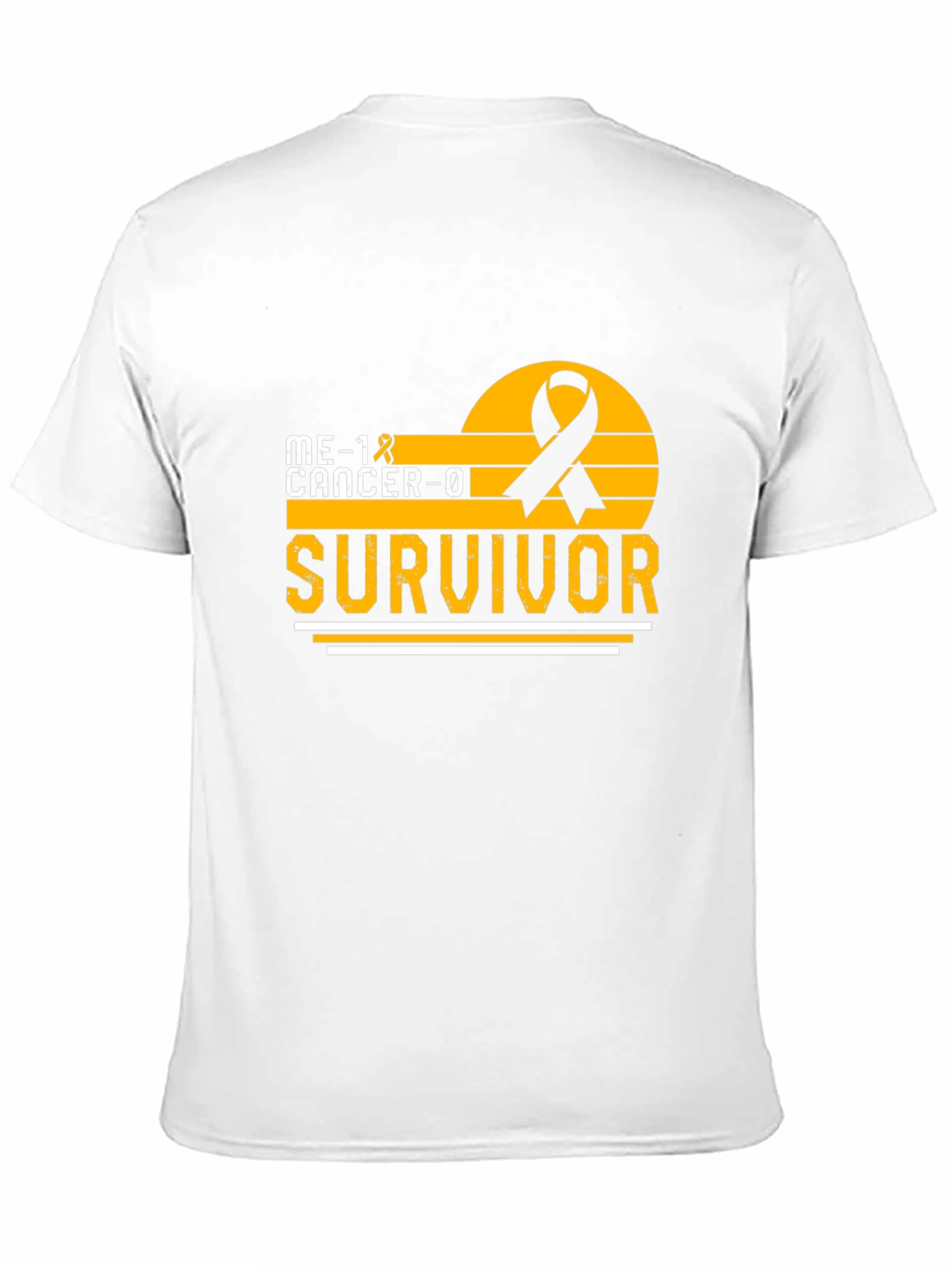 Cancer Survivor T-Shirt Black Ribbon Awareness Support