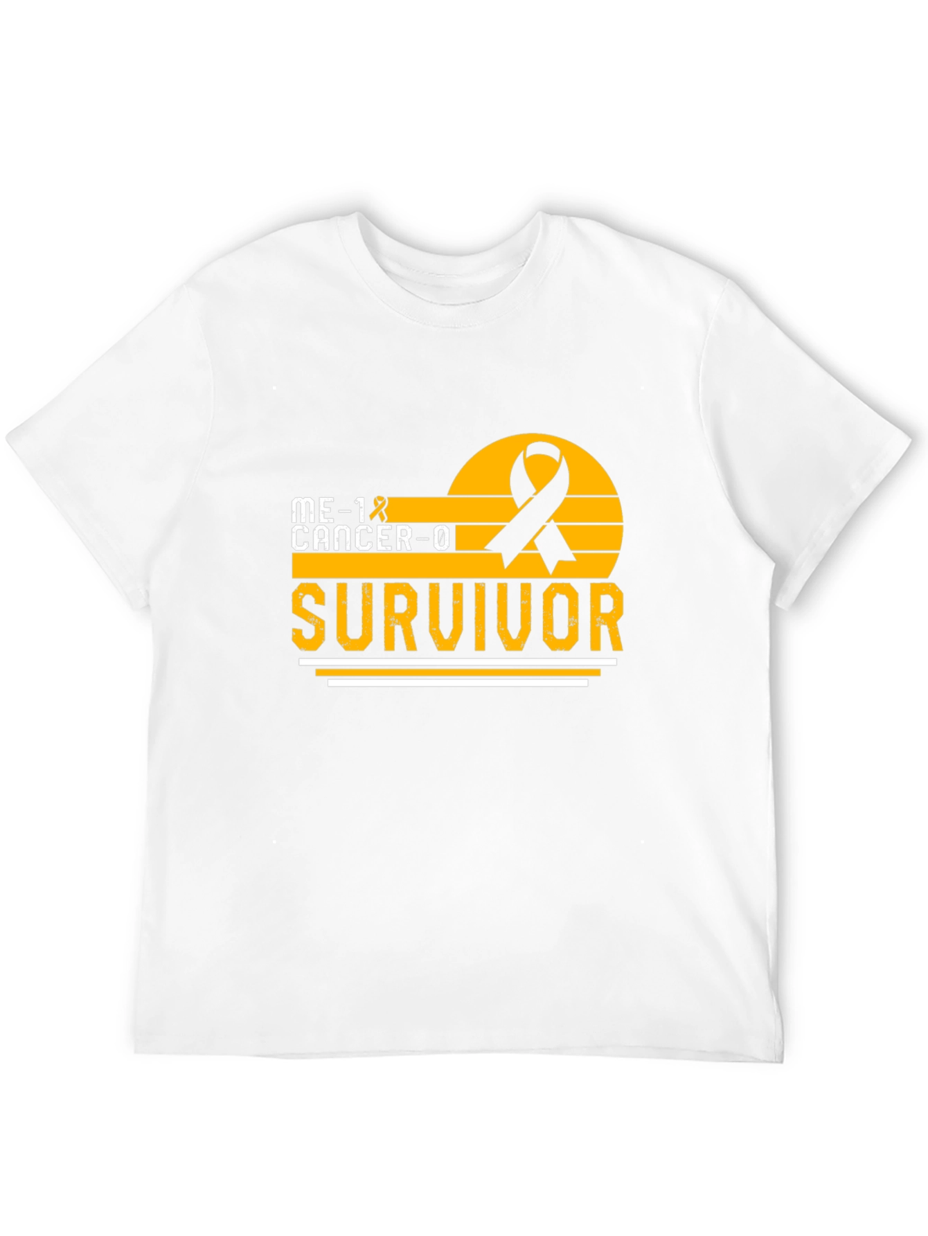 Cancer Survivor T-Shirt Black Ribbon Awareness Support