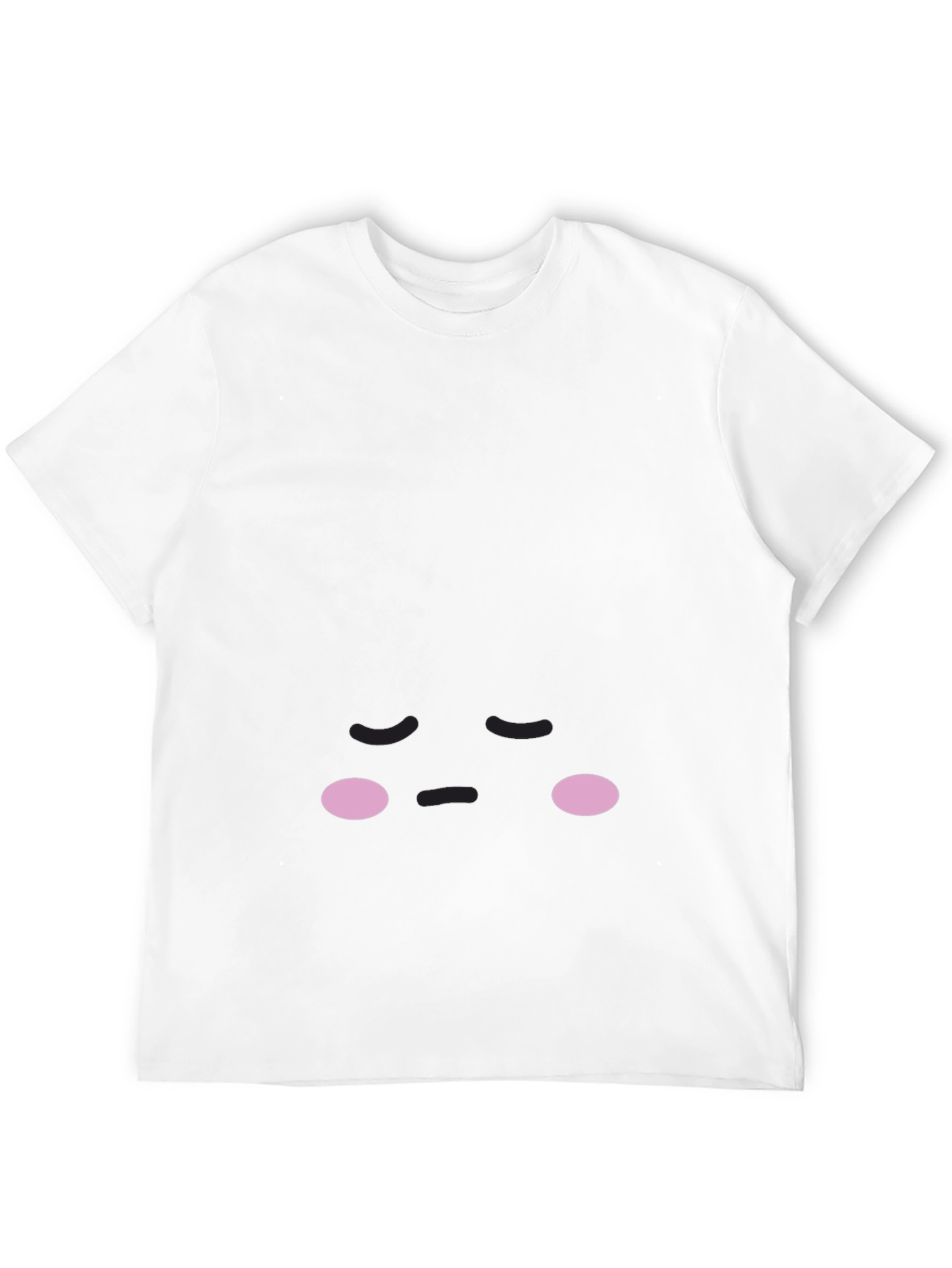 Cute Sad Face Black T-Shirt