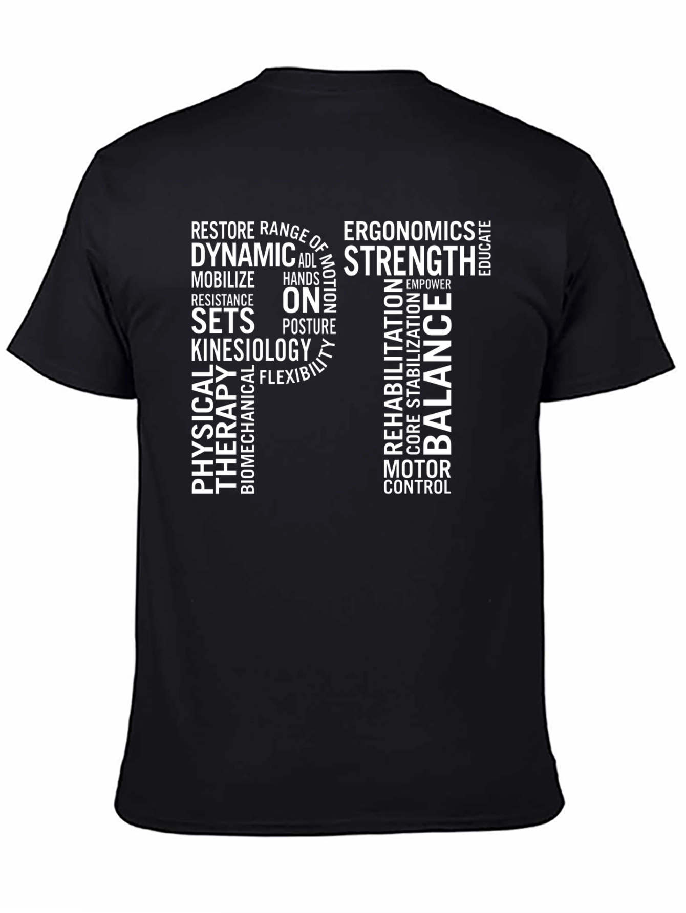 PT Physical Therapy Word Art T-Shirt