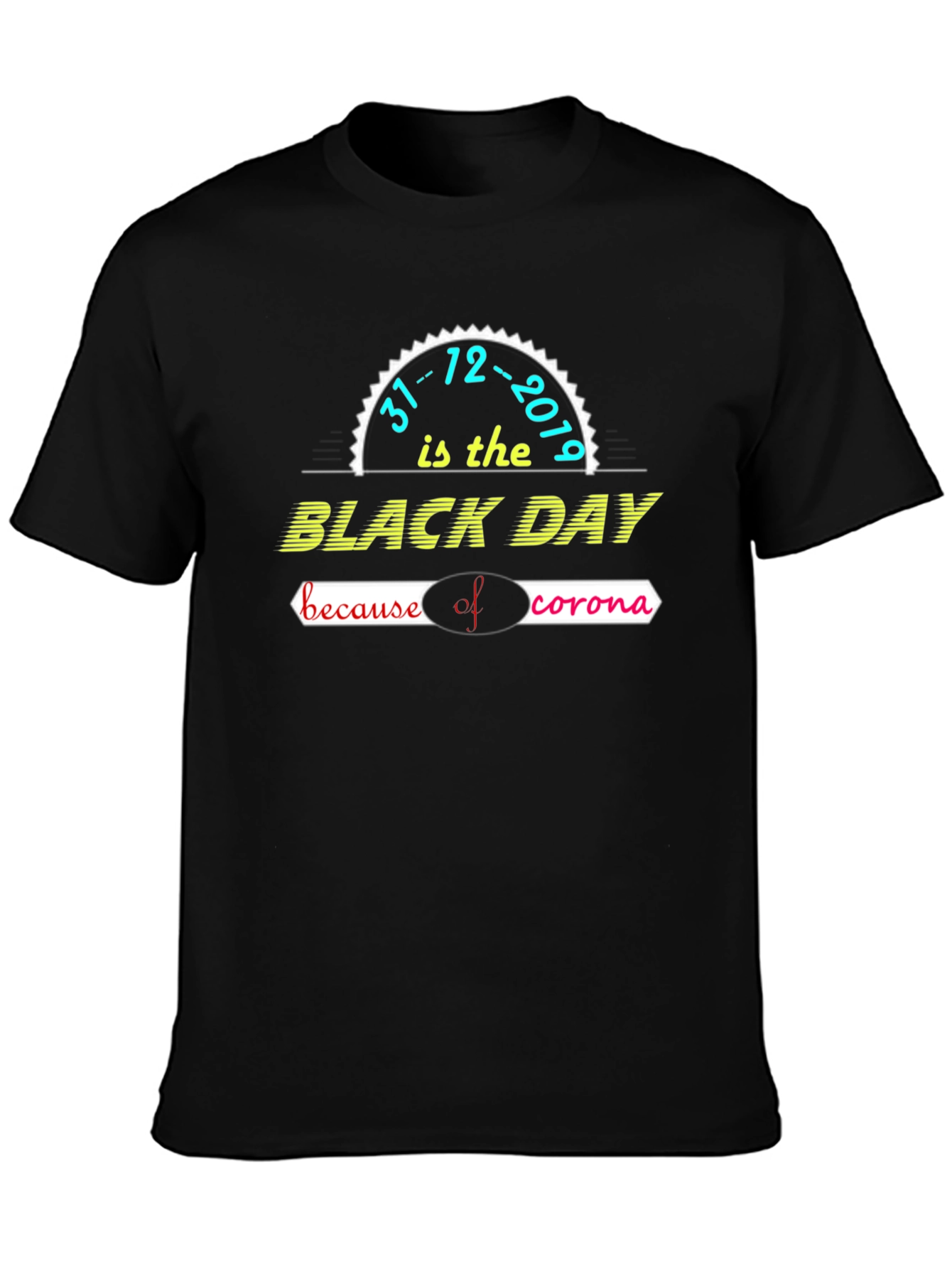 Black Day Corona Virus Graphic T-Shirt