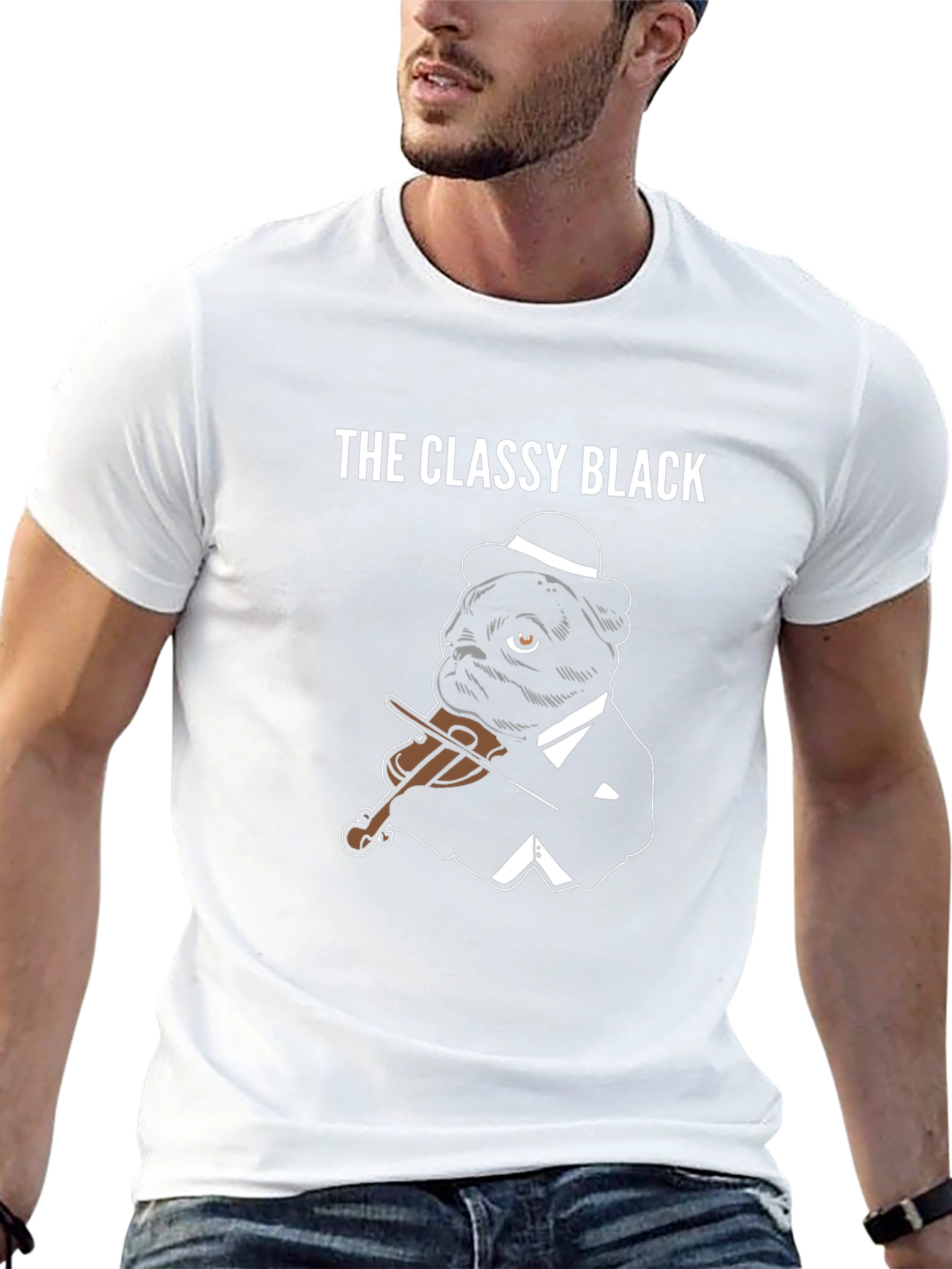 The Classy Black Pug T-Shirt