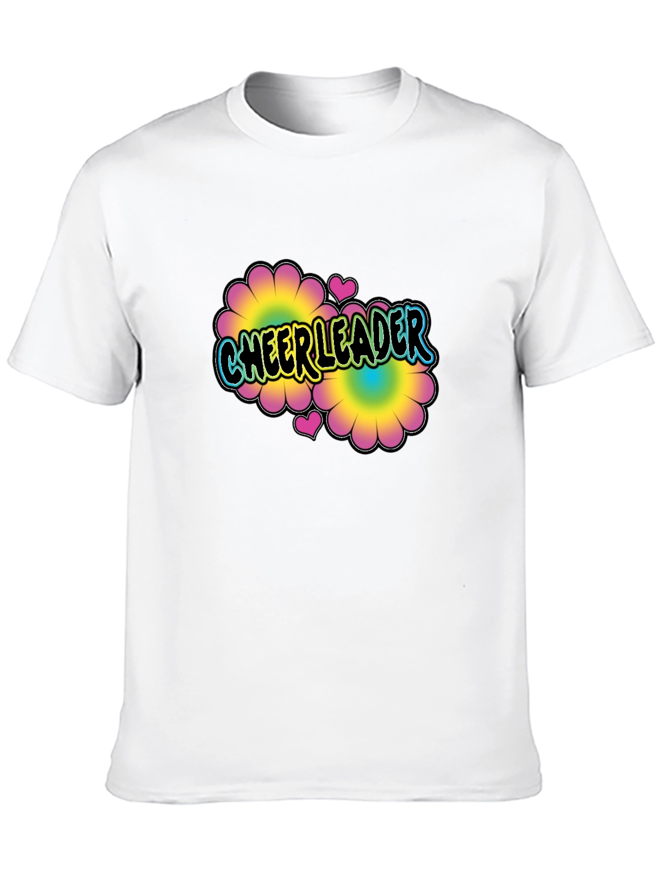 Cheerleader Flower Power T-Shirt Black
