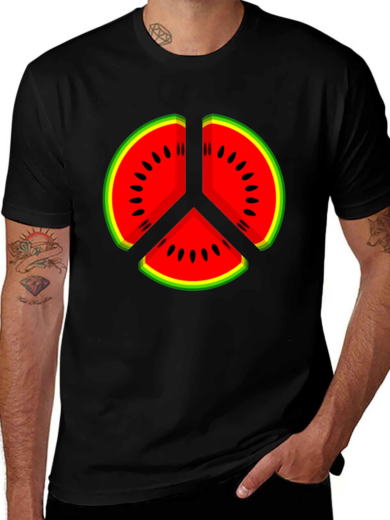 Watermelon Peace Sign Graphic Tee