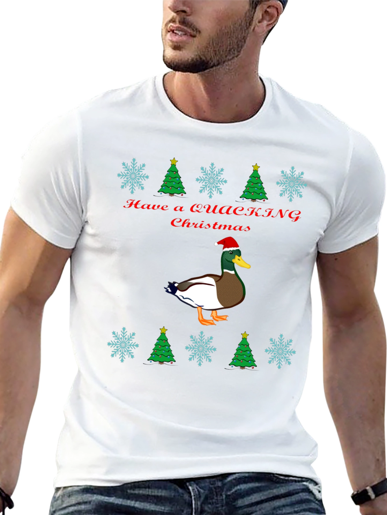 Quacking Christmas T-Shirt - Holiday Duck Tee