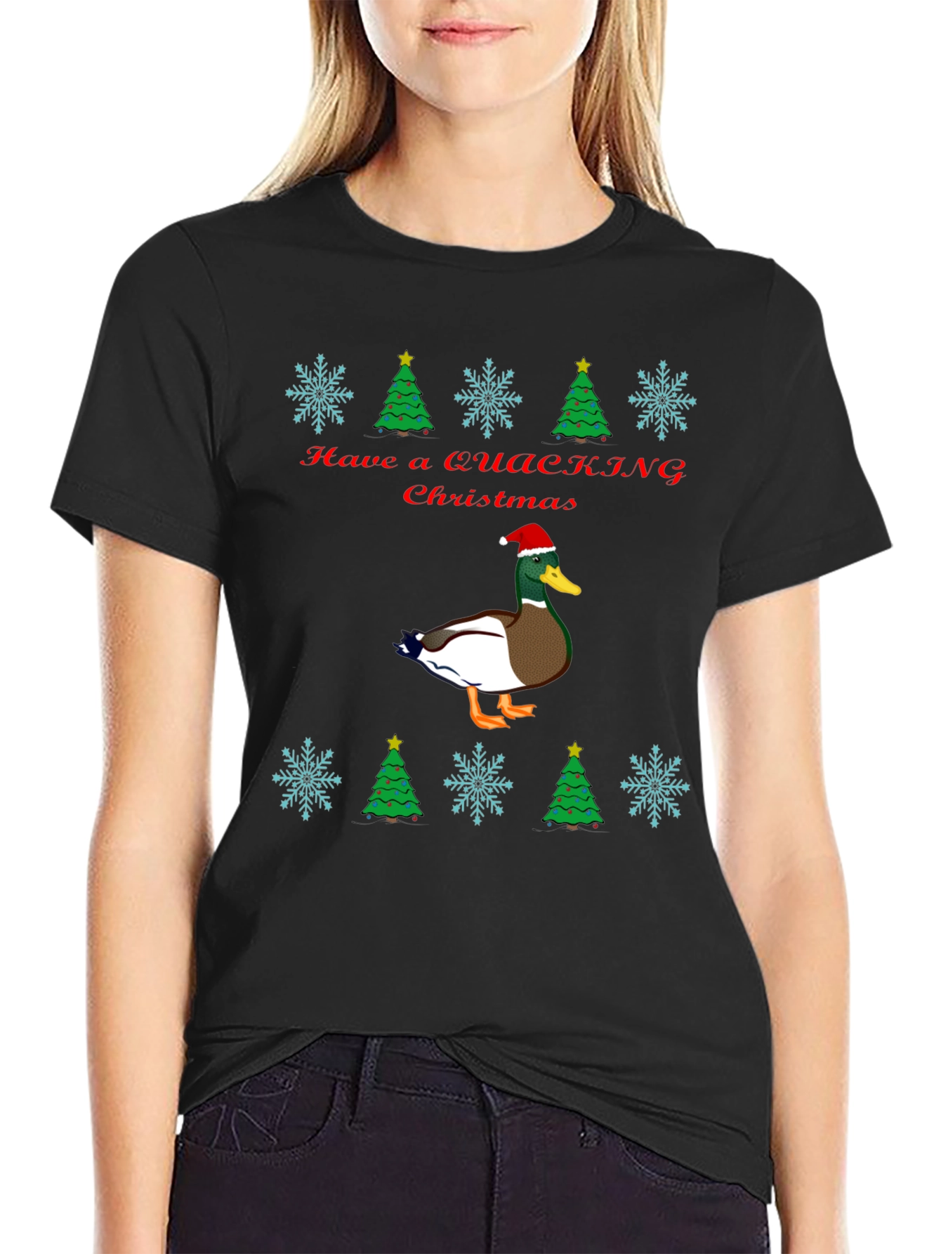 Quacking Christmas T-Shirt - Holiday Duck Tee