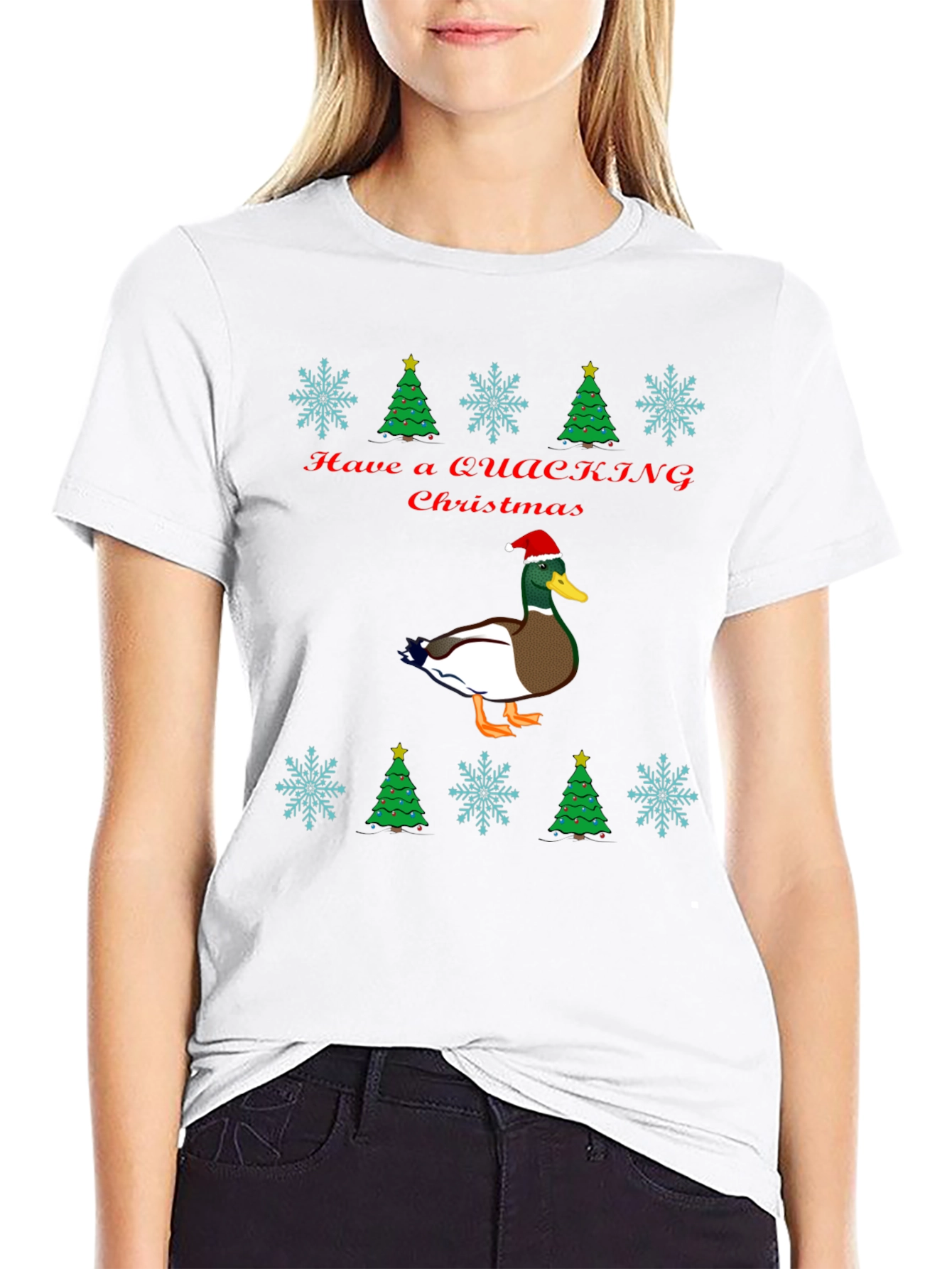 Quacking Christmas T-Shirt - Holiday Duck Tee