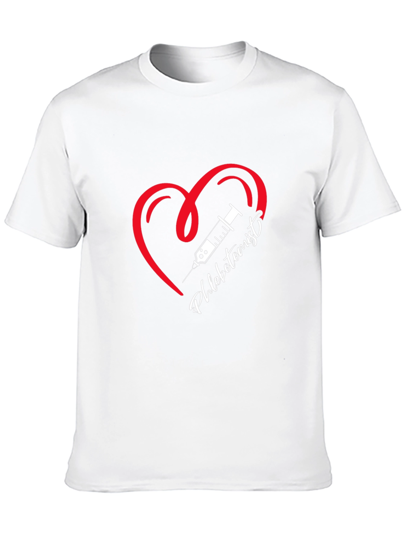 Phlebotomist Heart T-Shirt - Medical Professional Tee