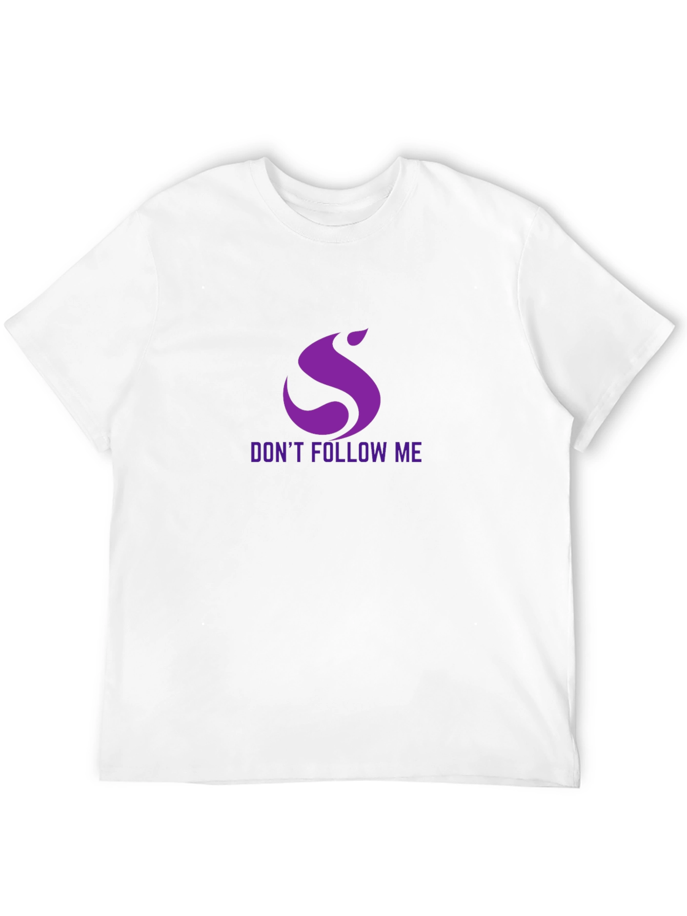 Dont Follow Me Purple Graphic Black T-Shirt