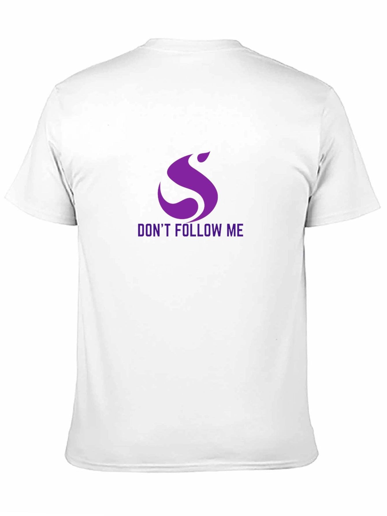 Dont Follow Me Purple Graphic Black T-Shirt