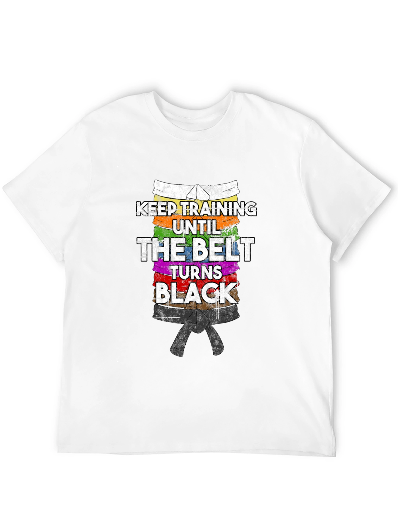 Keep Training Black Belt T-Shirt Martial Arts Karate