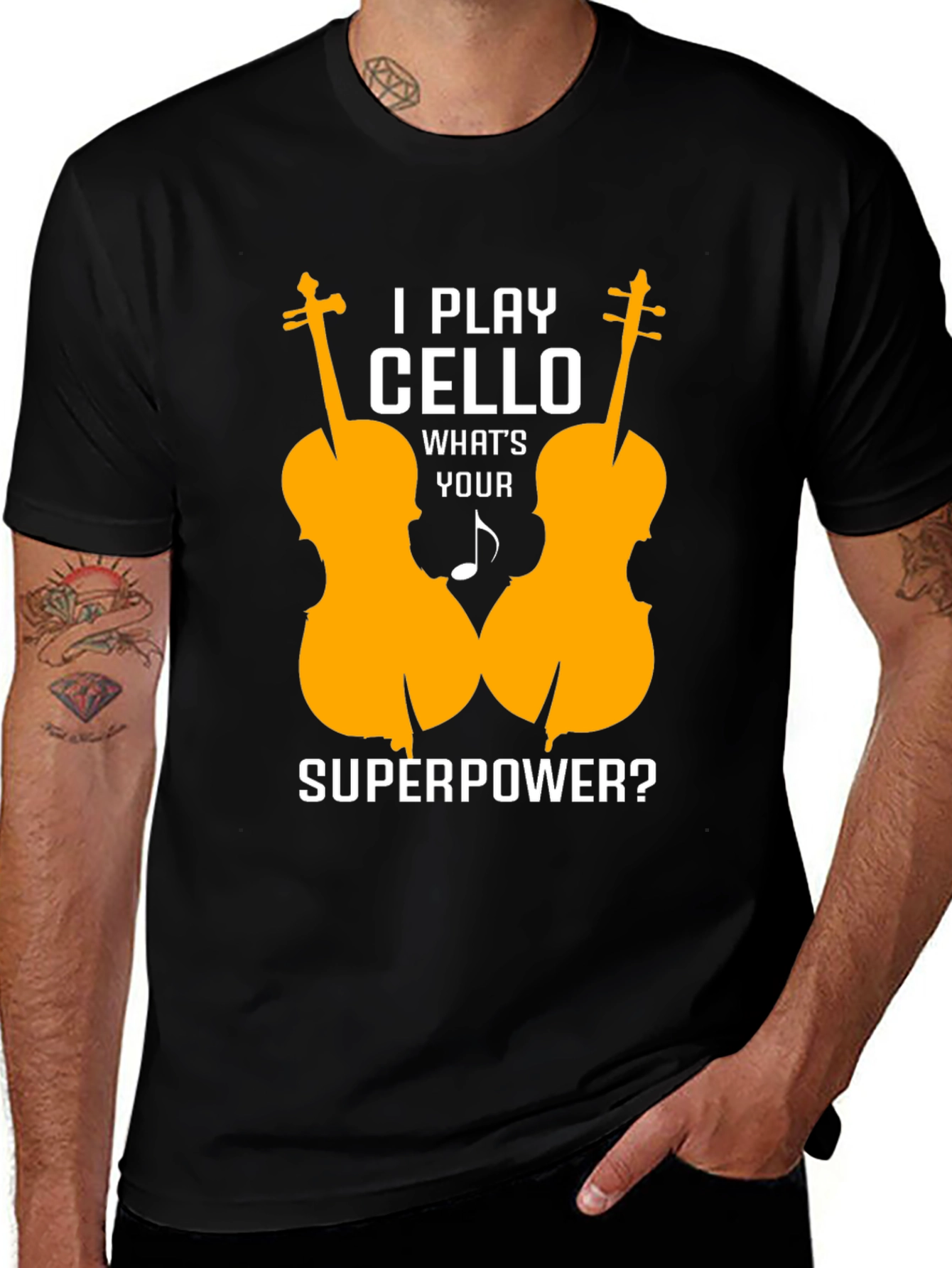 Cello Player Superpower T-Shirt - Music Lover Tee