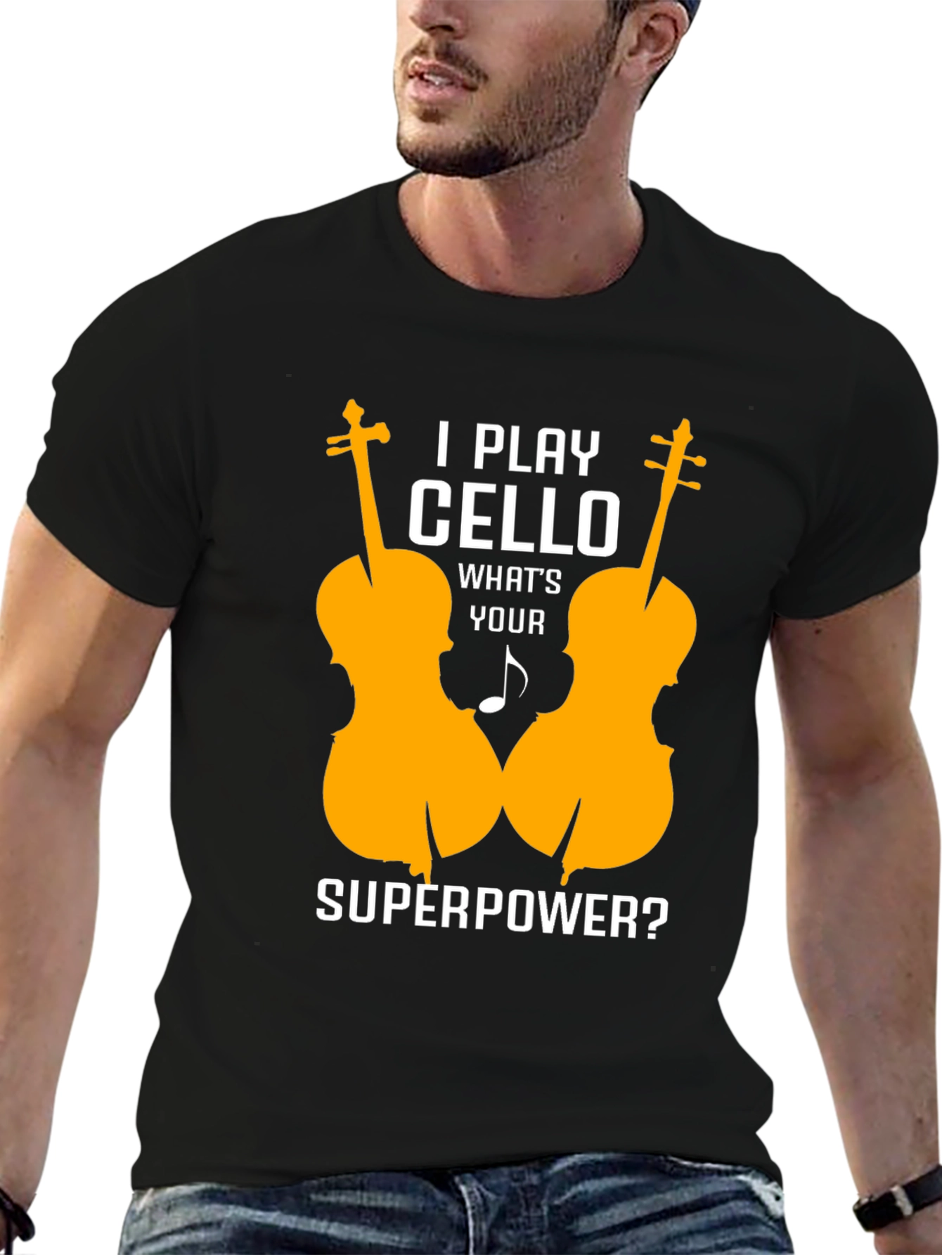 Cello Player Superpower T-Shirt - Music Lover Tee