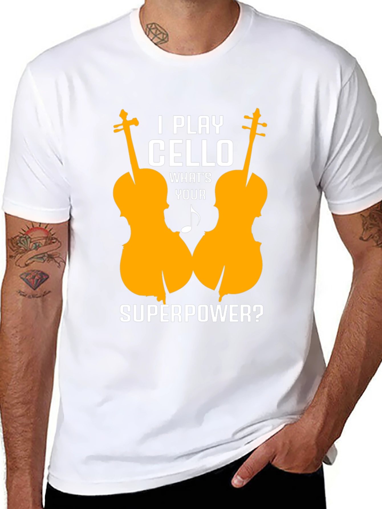 Cello Player Superpower T-Shirt - Music Lover Tee