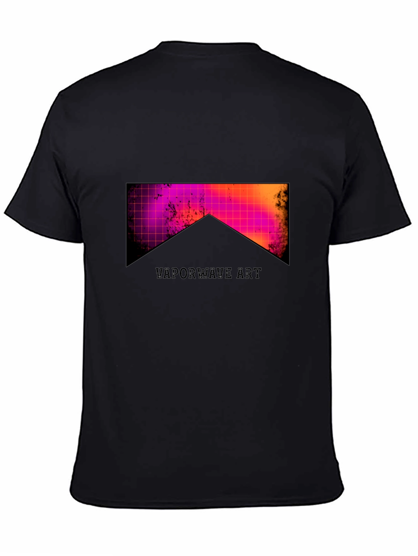 Vaporwave Art Black Tee - Retro Style