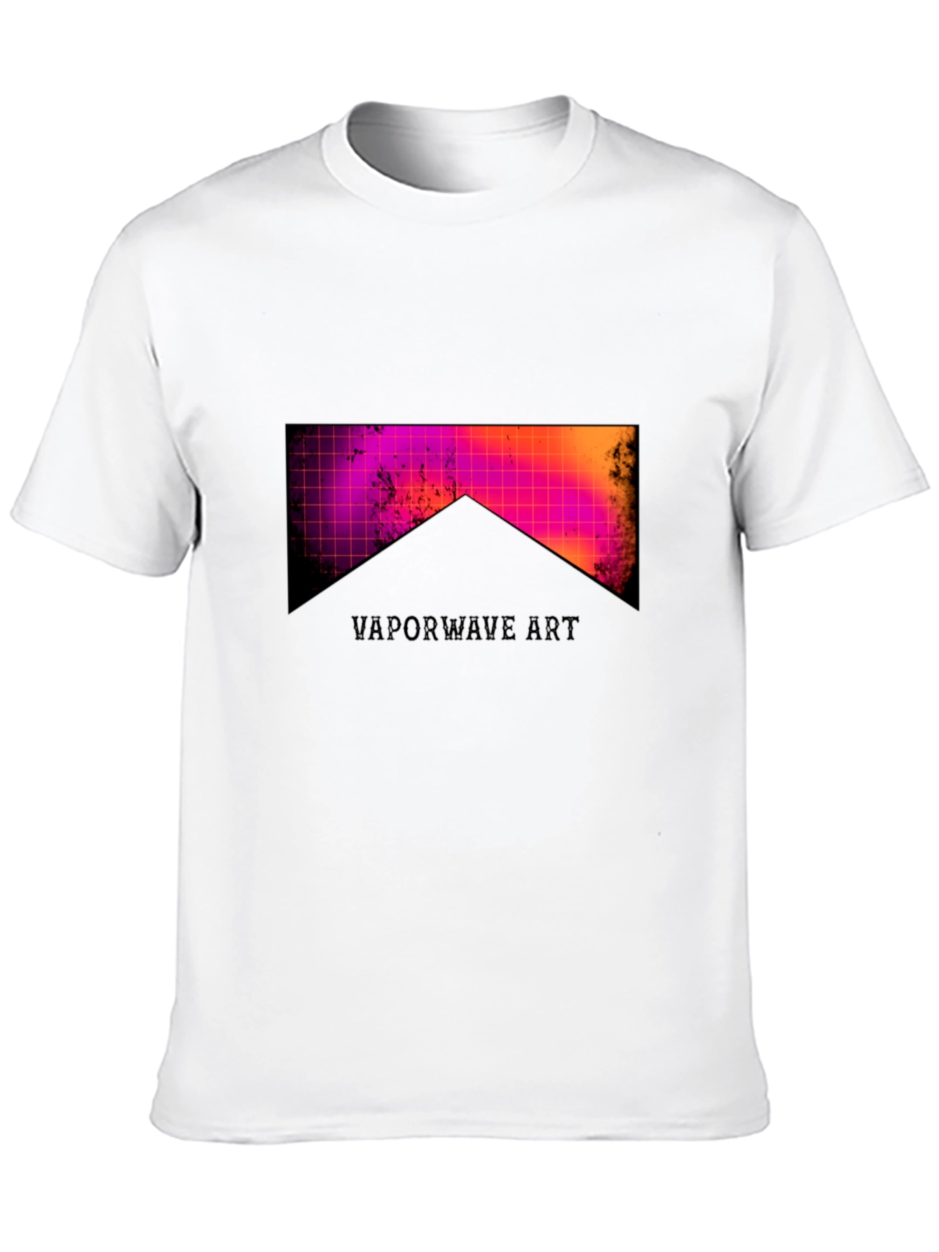 Vaporwave Art Black Tee - Retro Style