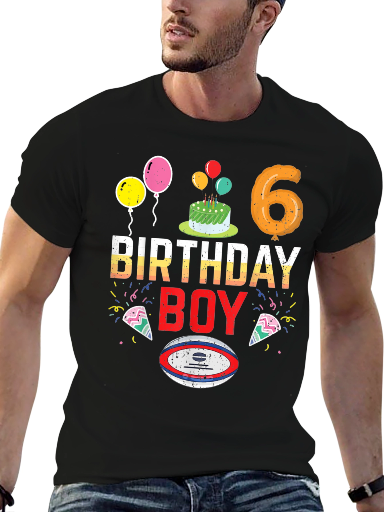Birthday Boy Rugby T-Shirt - 6th Birthday