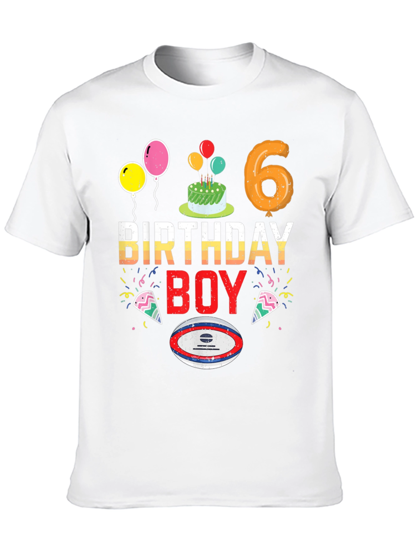 Birthday Boy Rugby T-Shirt - 6th Birthday
