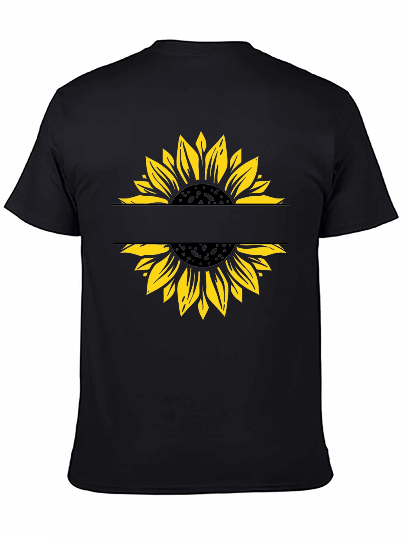 Sunflower Graphic T-Shirt - Modern Split Design