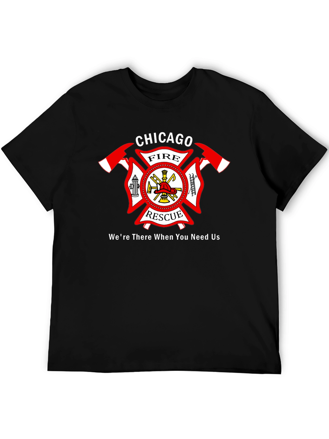 Chicago Fire Rescue Black T-Shirt