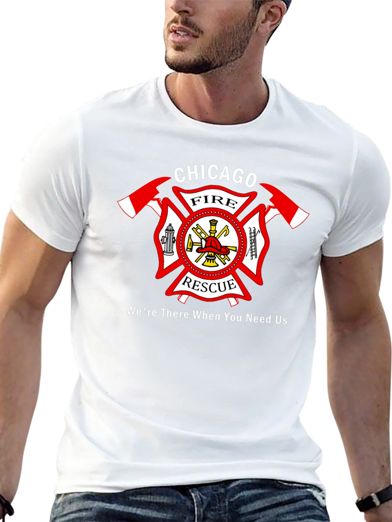 Chicago Fire Rescue Black T-Shirt