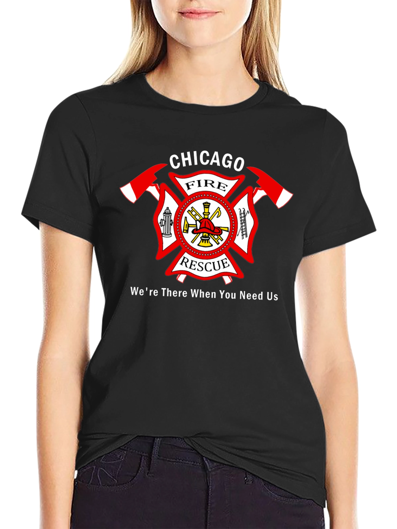 Chicago Fire Rescue Black T-Shirt