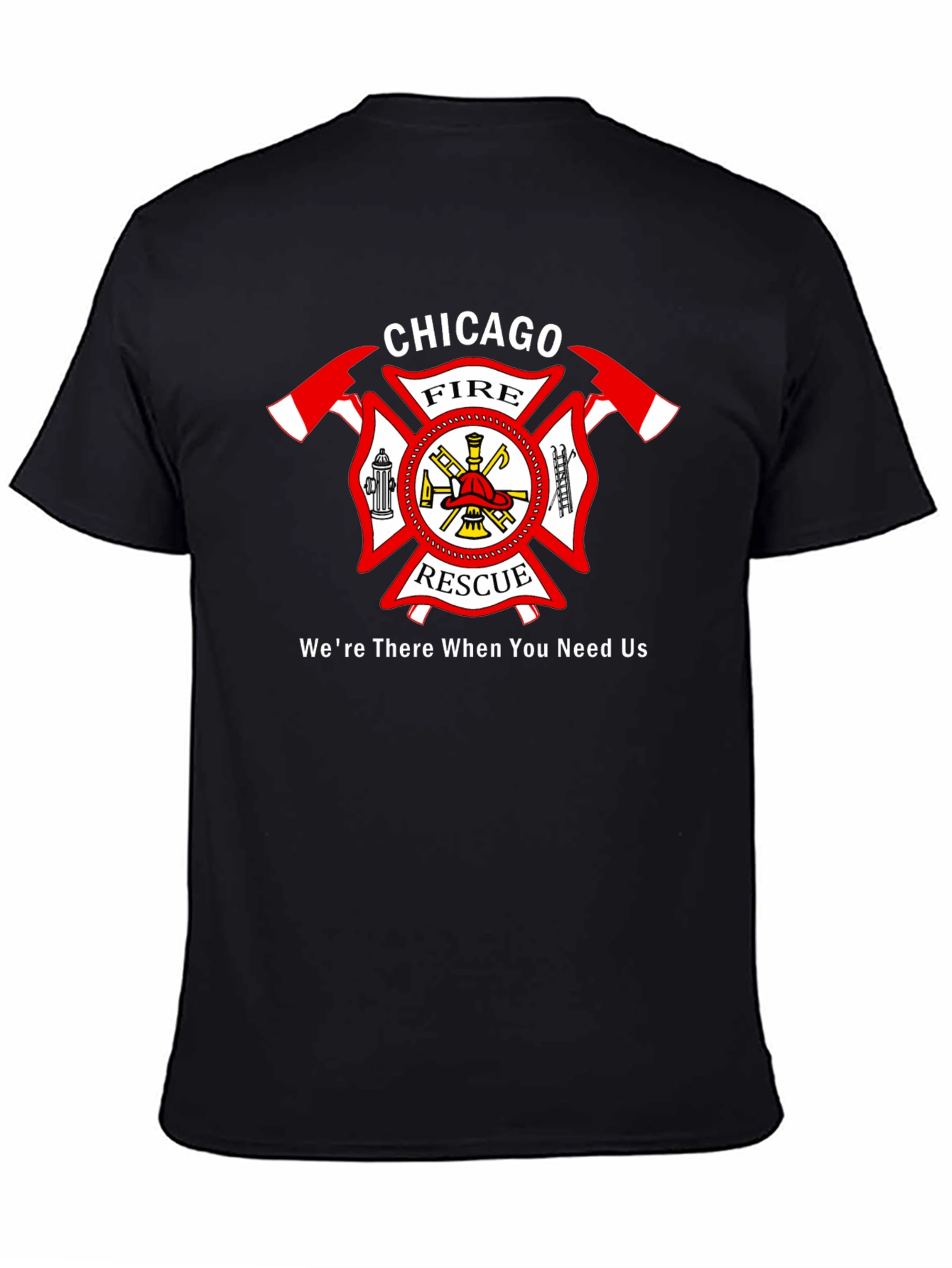 Chicago Fire Rescue Black T-Shirt