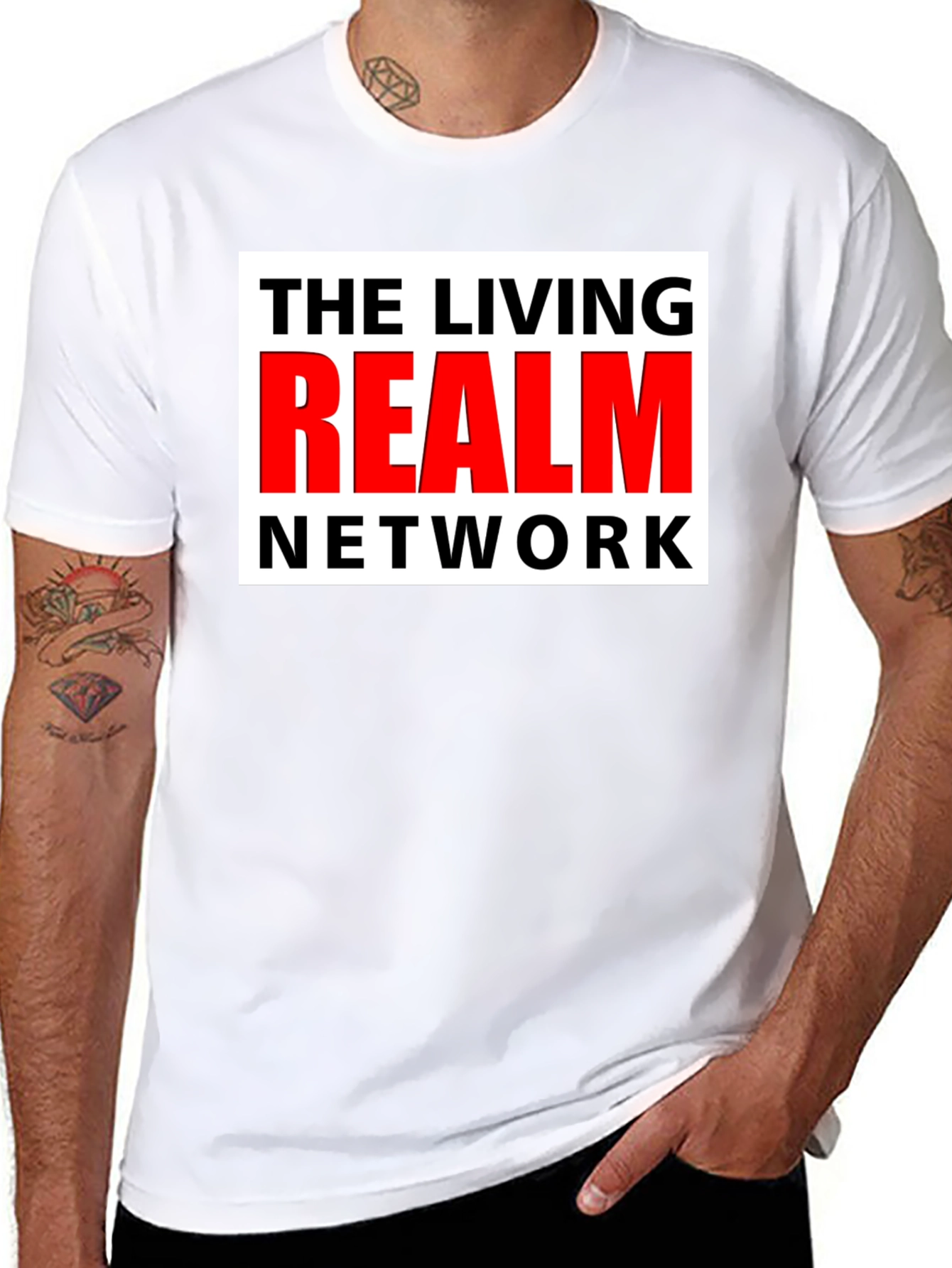 The Living Realm Network Black T-Shirt