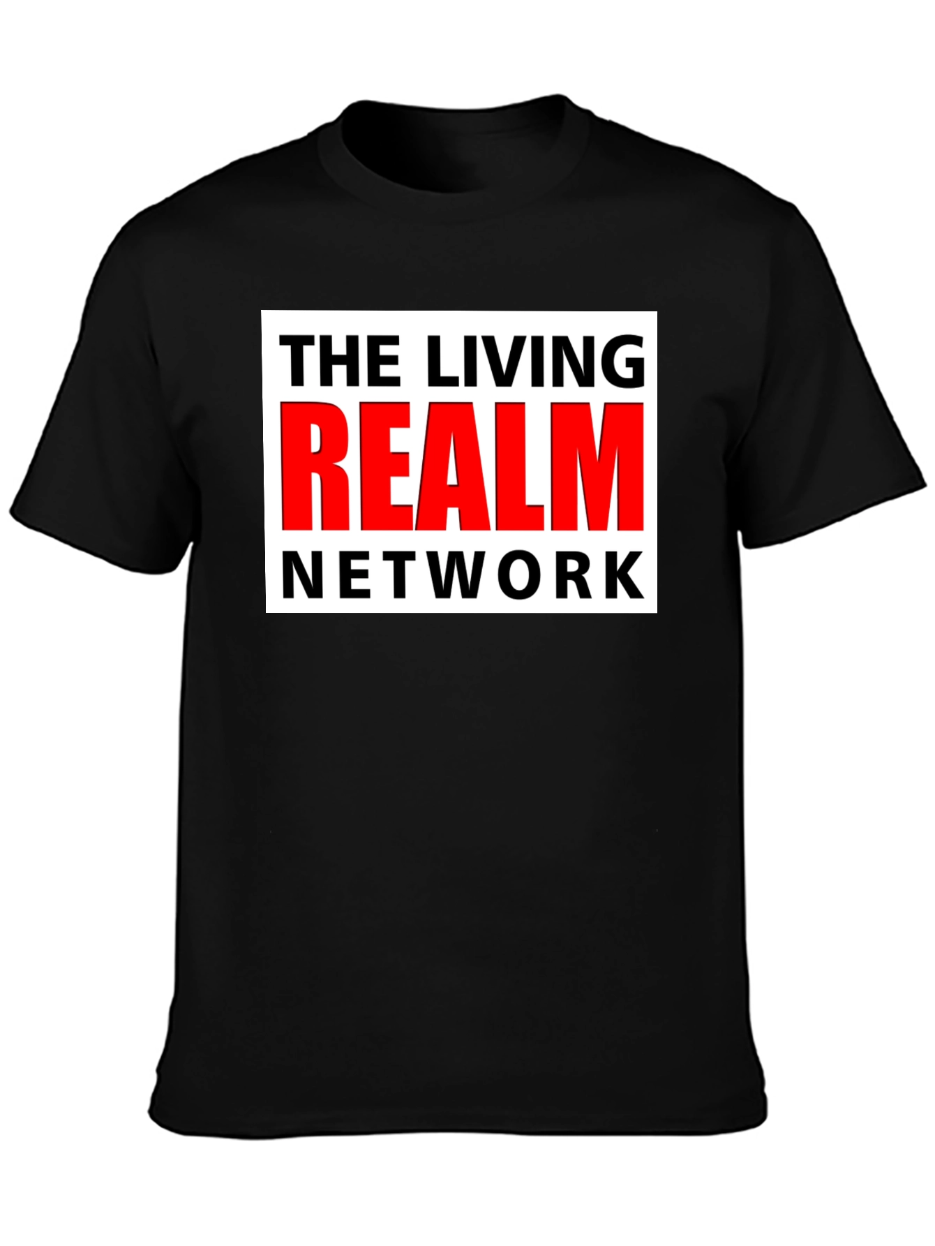 The Living Realm Network Black T-Shirt