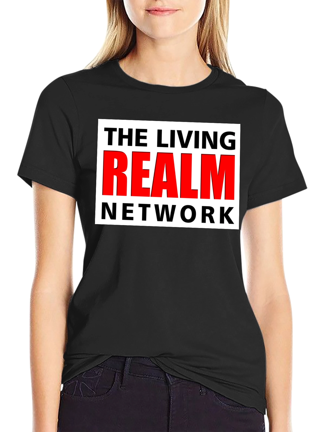 The Living Realm Network Black T-Shirt
