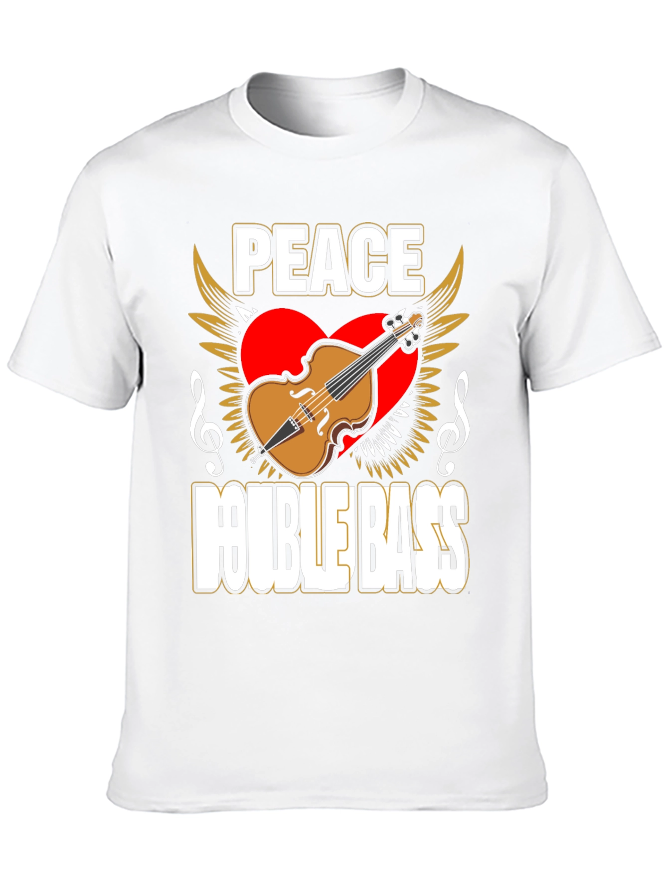 Peace Double Bass Black Graphic Tee