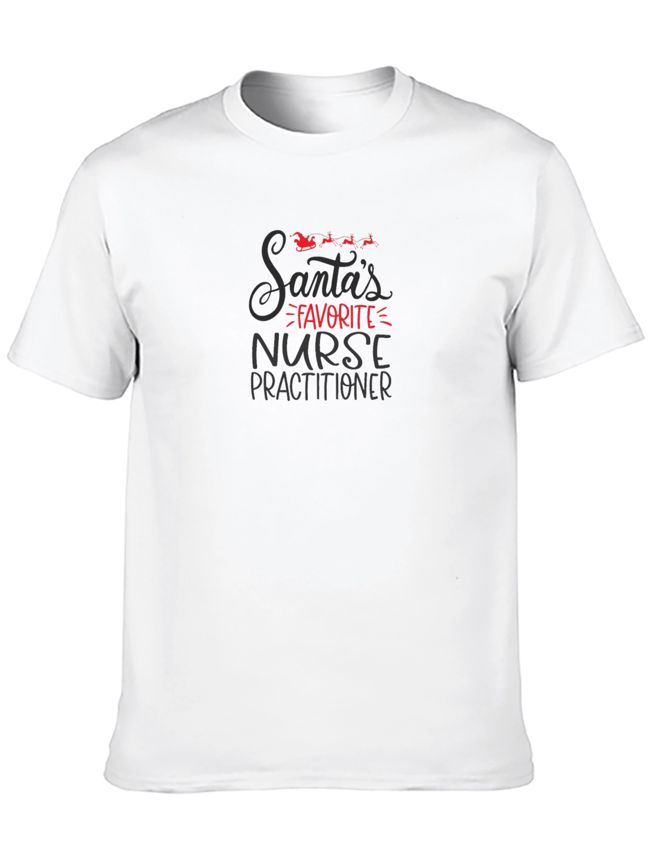 Santas Favorite Nurse Practitioner Black T-Shirt