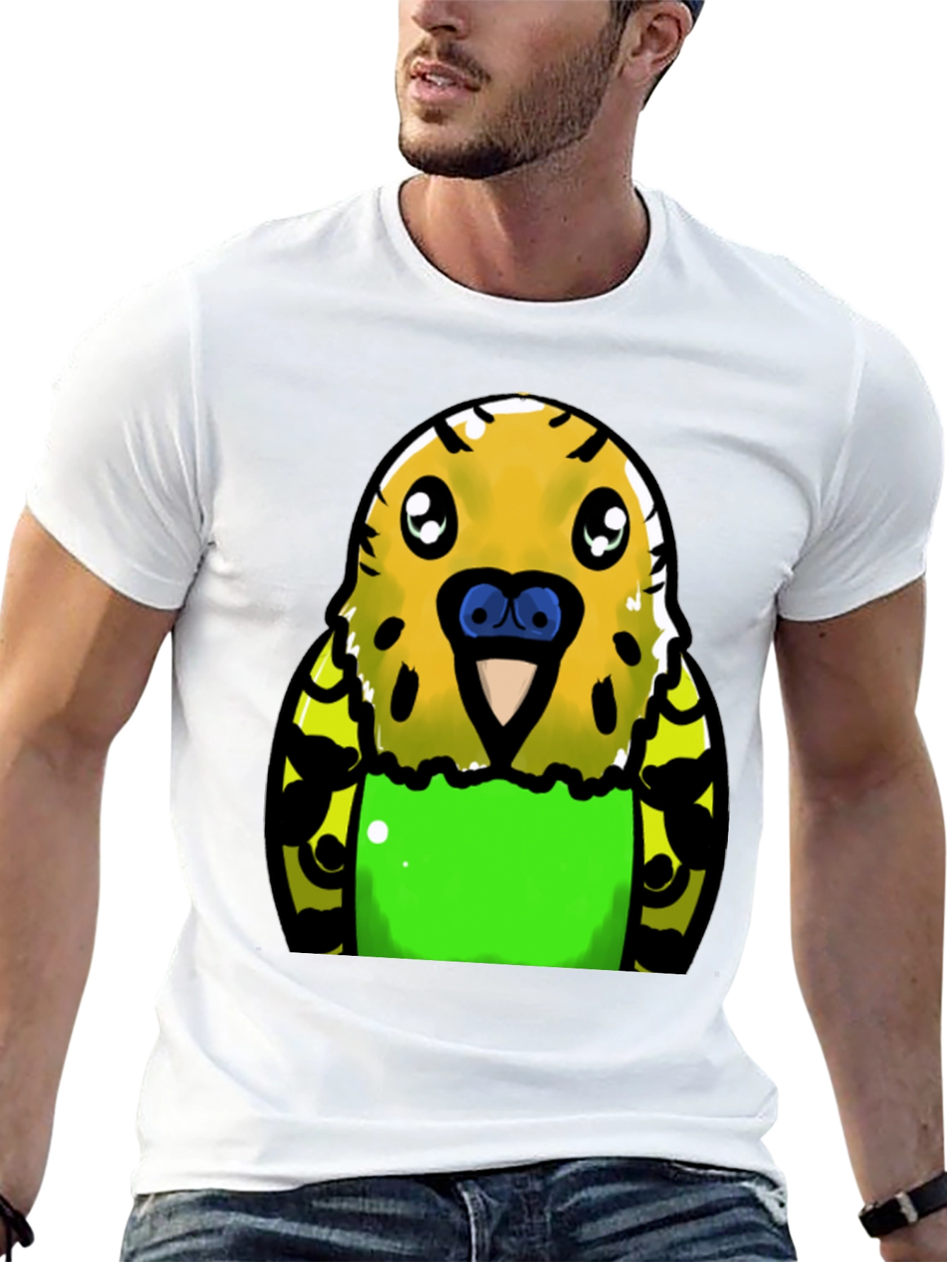Budgie Cartoon Graphic T-Shirt