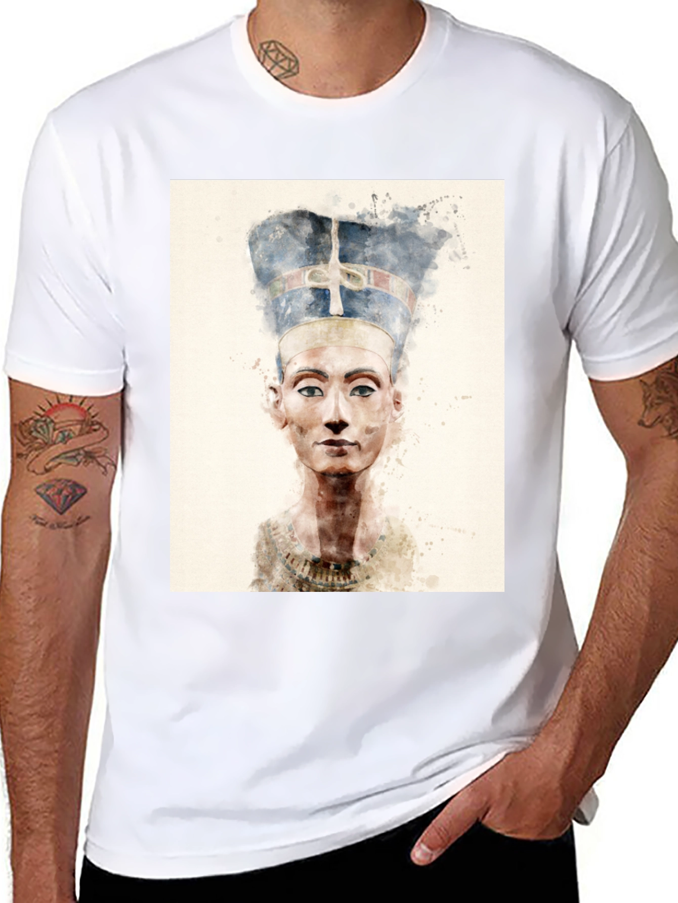 Nefertiti Art T-Shirt - Stylish Pharaoh Queen Tee