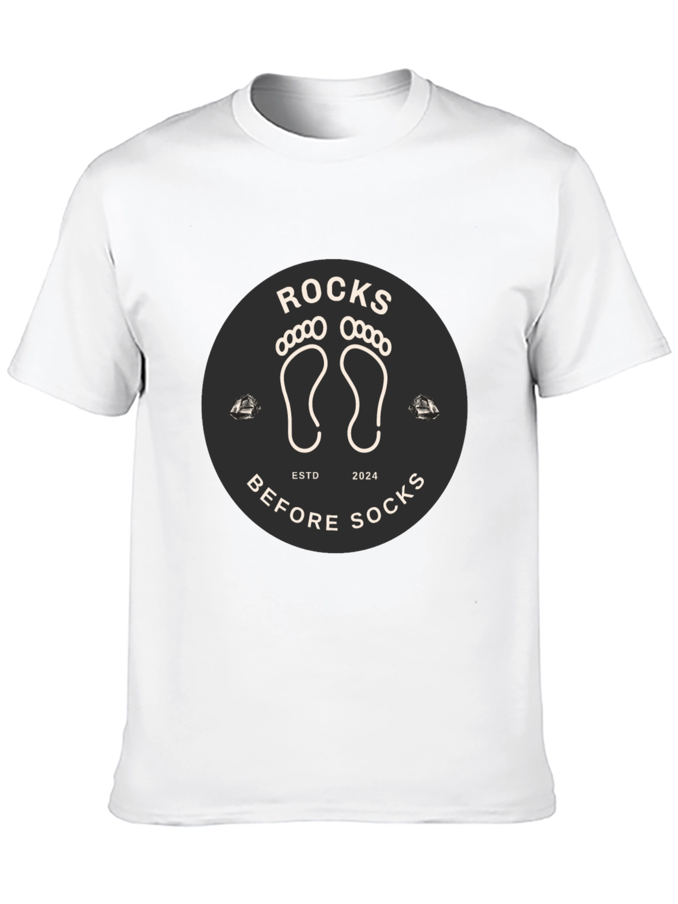 Rocks Before Socks Black Graphic Tee
