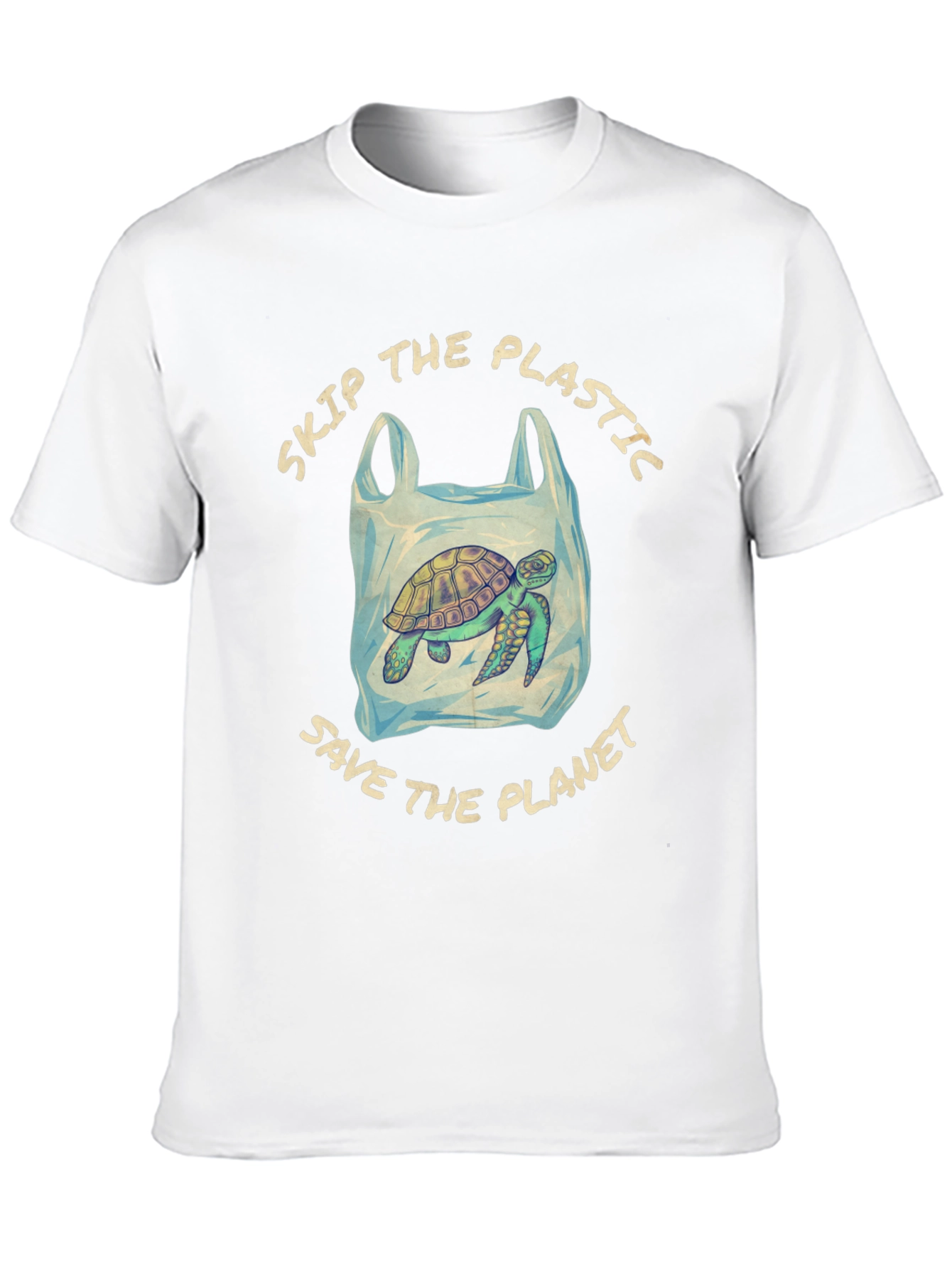 Eco-Friendly Turtle Tee: Skip Plastic Save the Planet