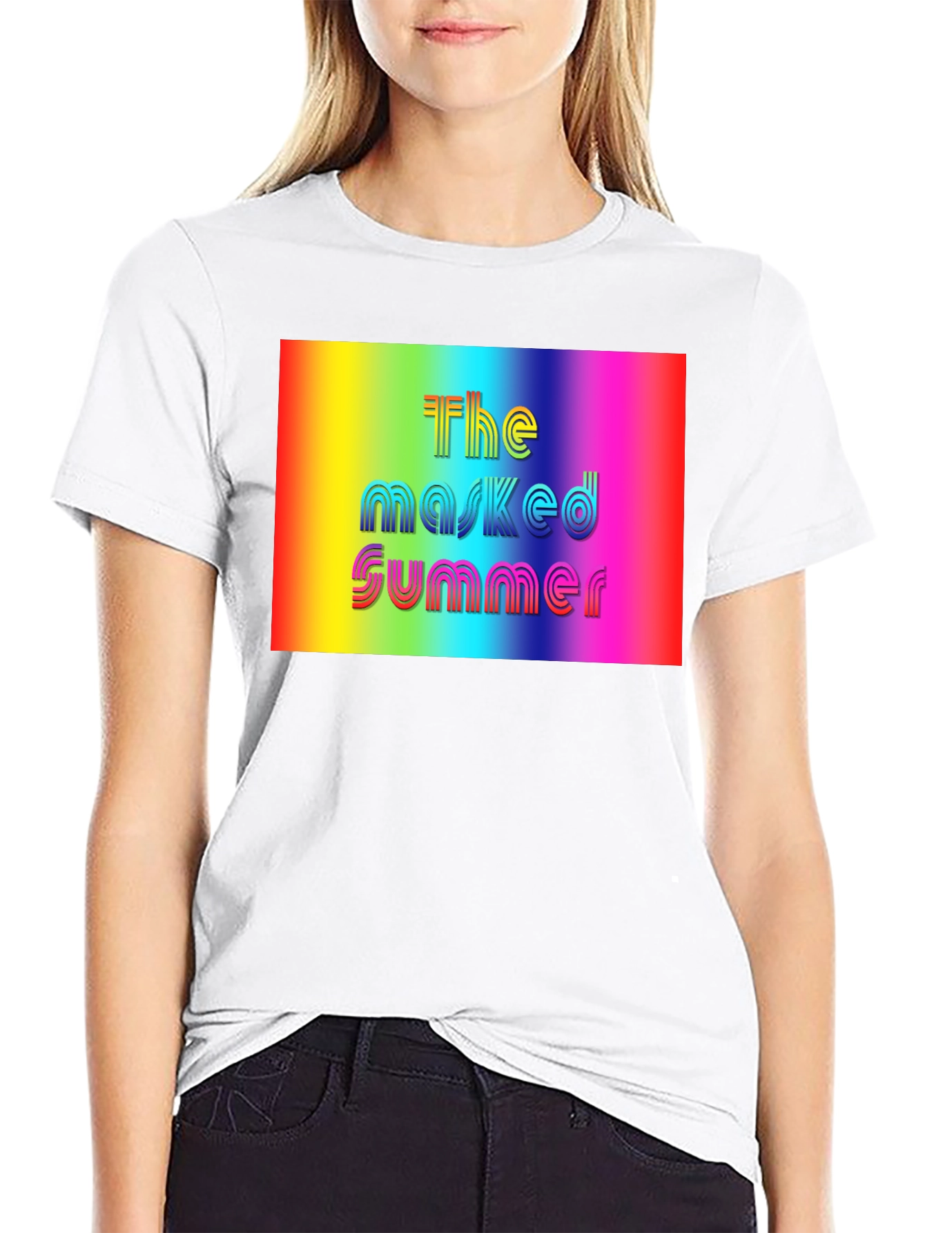 The Masked Summer Rainbow Graphic Tee
