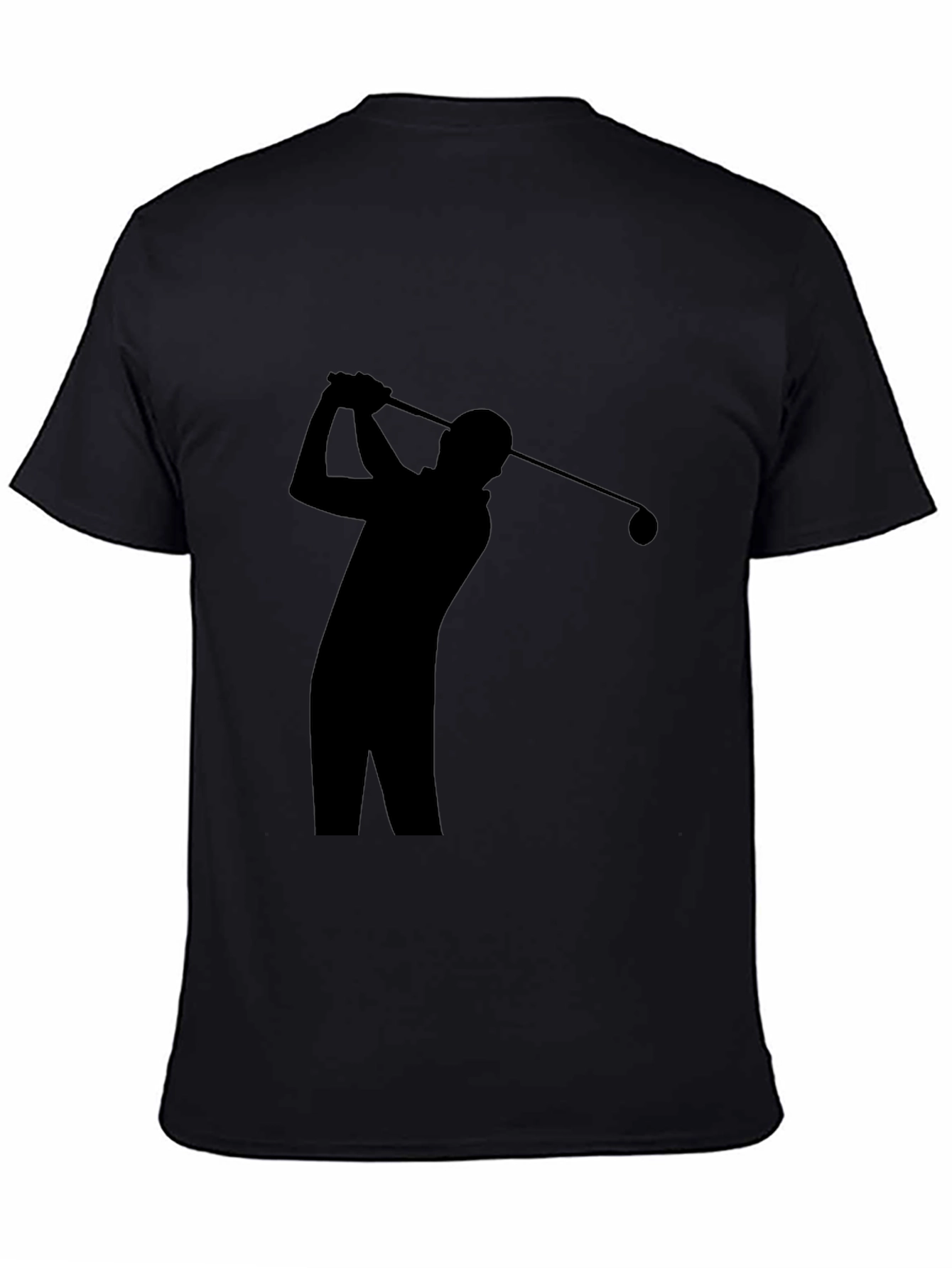 Golf Silhouette T-Shirt - Black Cotton Tee