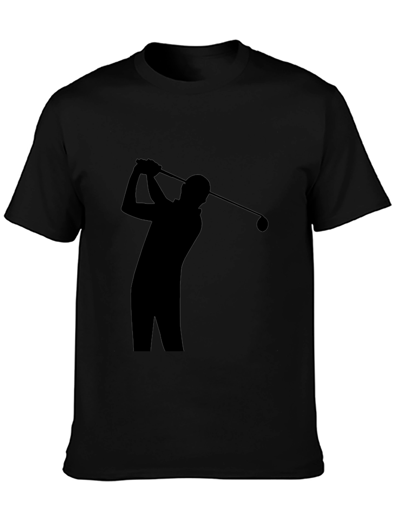 Golf Silhouette T-Shirt - Black Cotton Tee