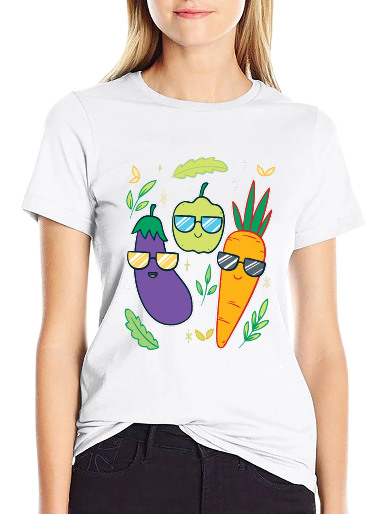 Cool Veggies Black T-Shirt