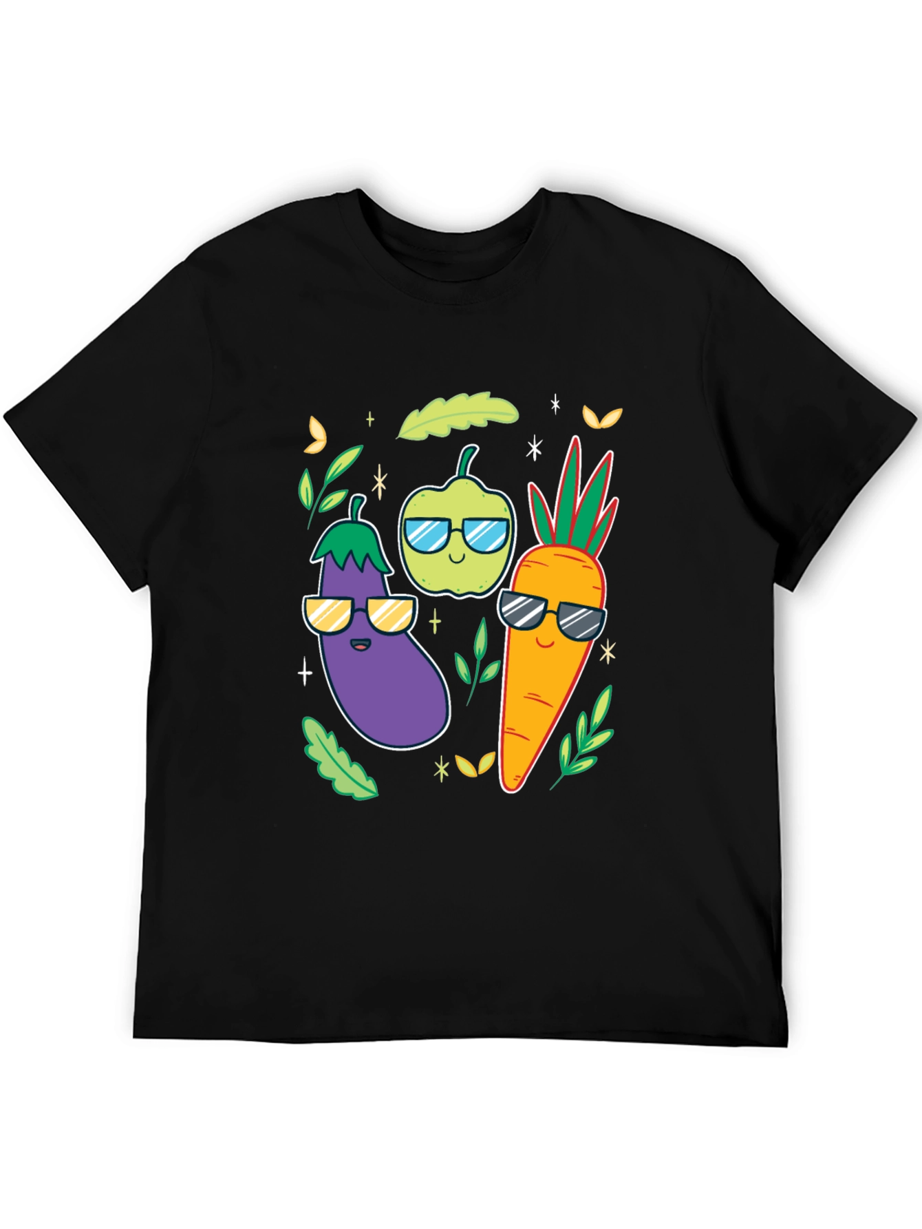 Cool Veggies Black T-Shirt