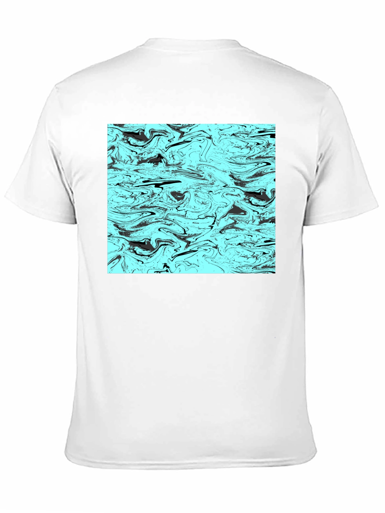 Abstract Swirl Graphic Tee - Mens Black T-Shirt